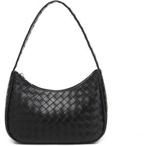 Women Bz Black Imported Polyester Pu Leather Zipper Closure Mini Tote Handbag